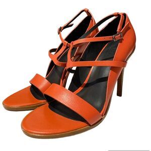Tibi "Anouk" Coral Leather Strappy Sandal Stilleto Heels Women's Size 38/8